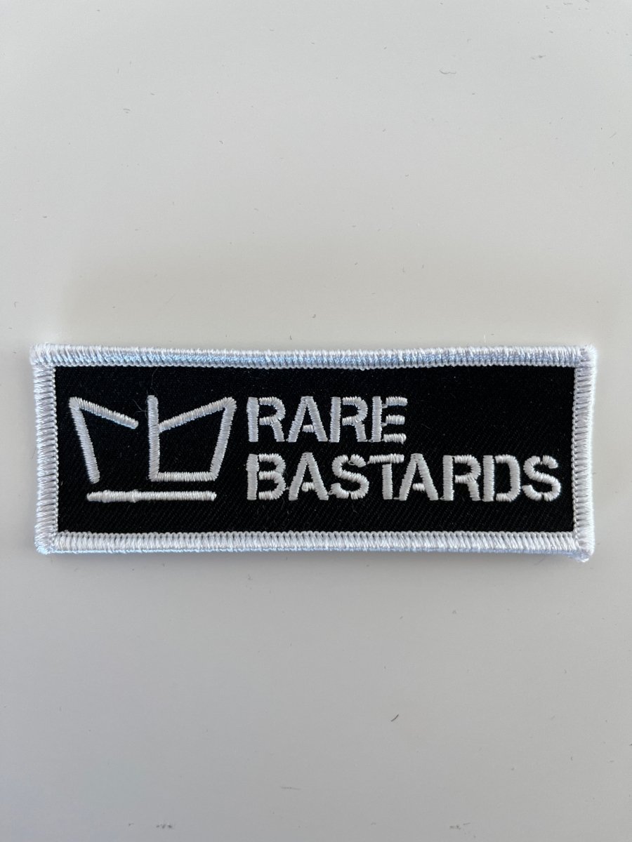 Silver patch with black background